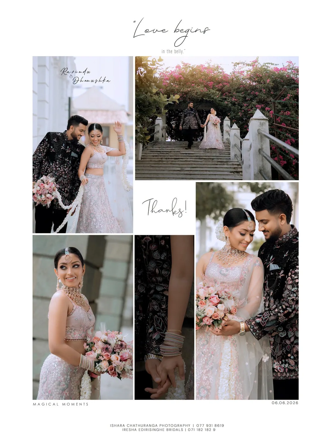 Wedding album collage
